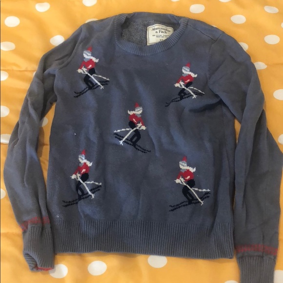 ABERCROMBIE SKI GREY crewneck SWEATER - Picture 2 of 5